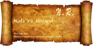 Nyári Roland névjegykártya