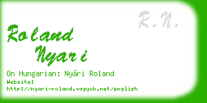 roland nyari business card