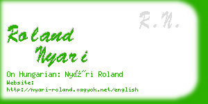 roland nyari business card